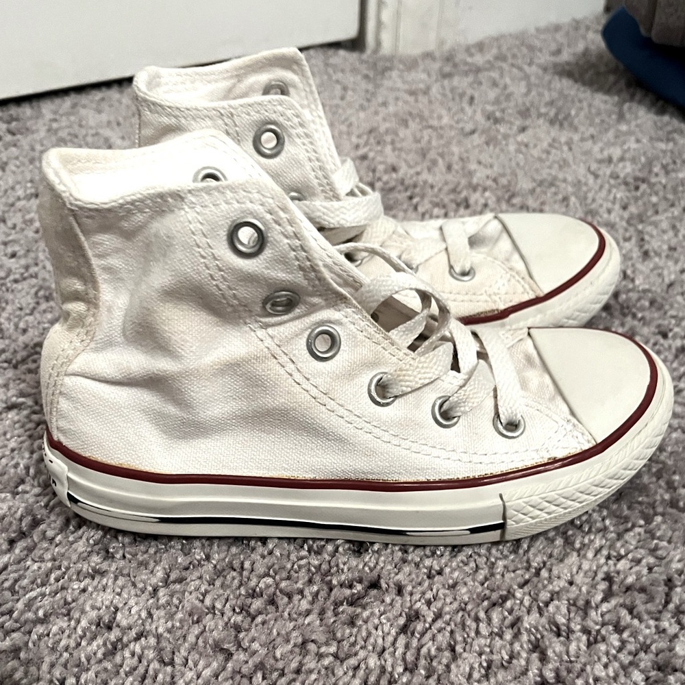 <Sold> Converse white high tops | kids size 11.5